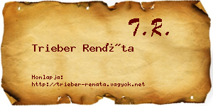 Trieber Renáta névjegykártya